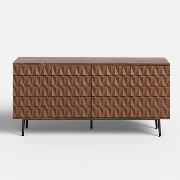 Reco Carved Pattern Wood Sideboard (70'')