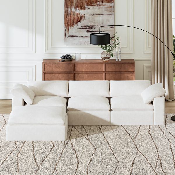 Swofy 3-Seater Chenille Sectional (118'')