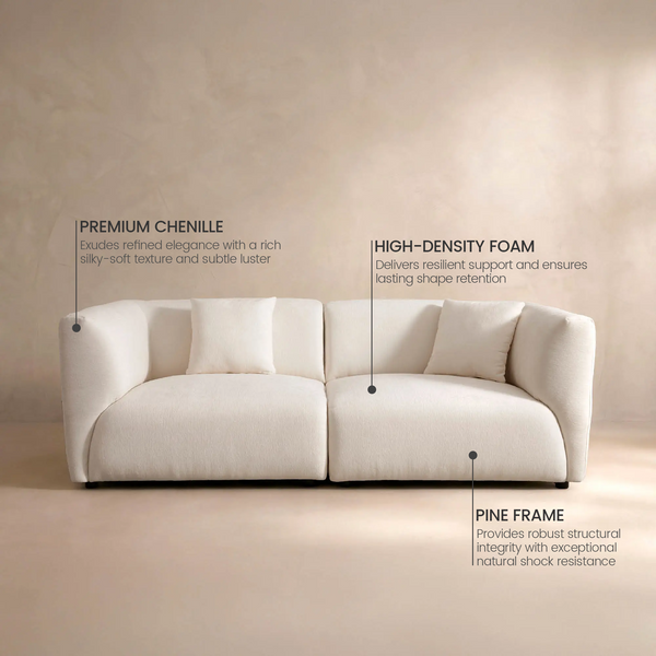 Celia Chenille Sectional Sofa (91")