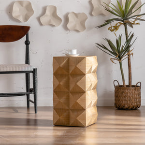 Retro Wooden Side Table (11'')