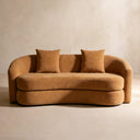 Verona Orange Chenille Curved Sofa (77")