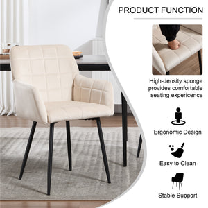Modern Velvet Dining Chairs (Set of 2)