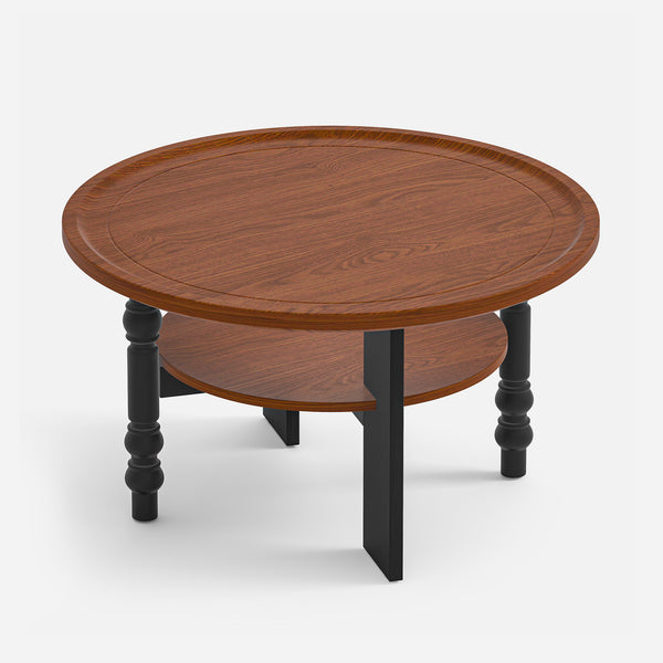 Round Two-tiered Coffee Table (31'')
