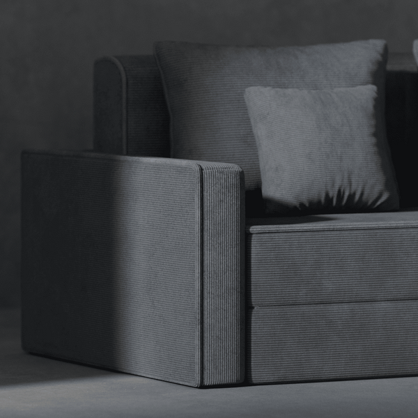 Snooly Convertible Corduroy Sleeper Sofa (82'')