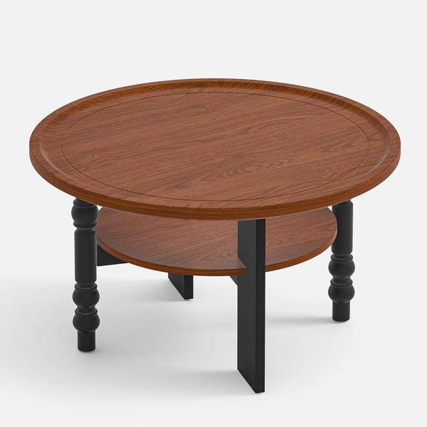 Round Two-tiered Coffee Table (31'')