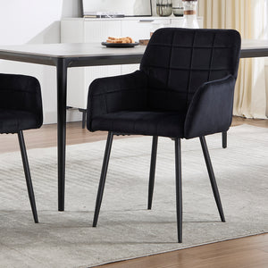 Modern Velvet Dining Chairs (Set of 2)