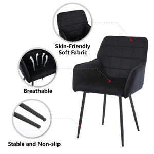 Modern Velvet Dining Chairs (Set of 2)