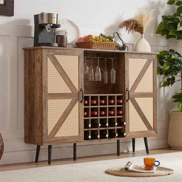 Rustic 2-Door Bar Cabinet (55'')
