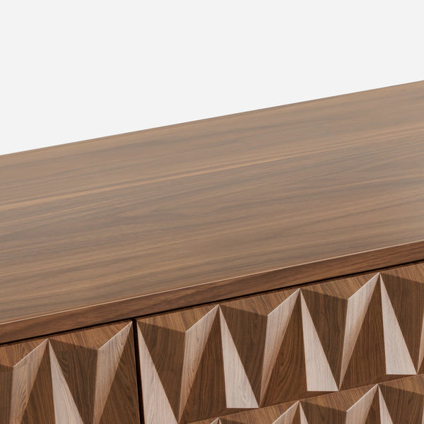 Reco Carved Pattern Wood Sideboard (70'')