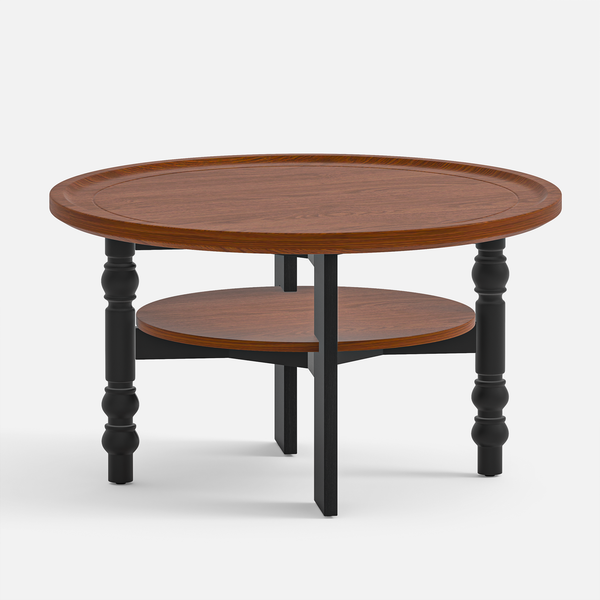 Round Two-tiered Coffee Table (31'')