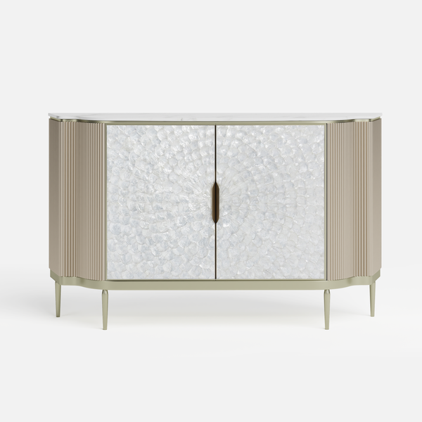 Fluted Marble Top Buffet (59'')