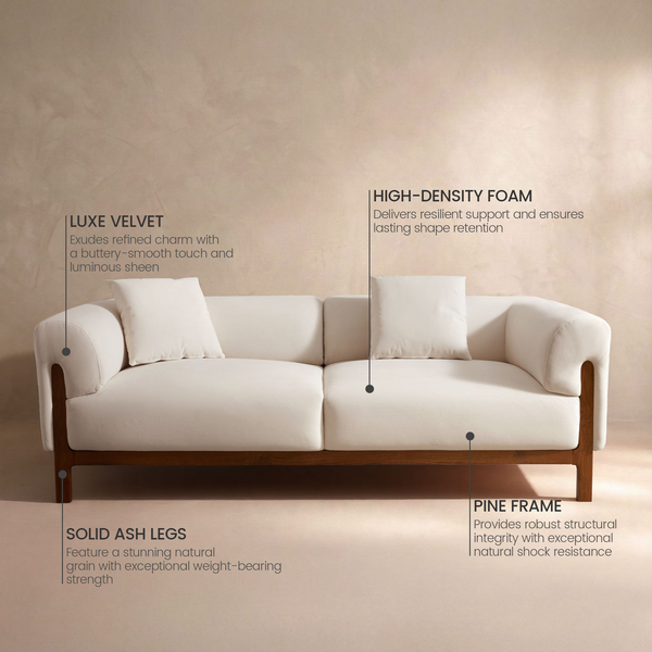 Cirrus Velvet Sofa (84")