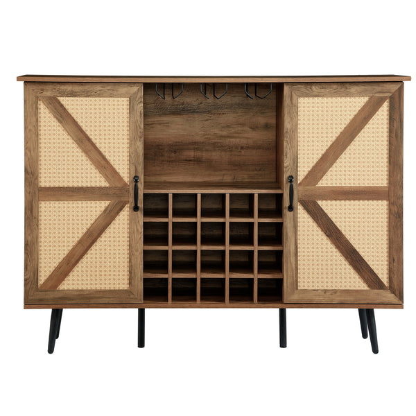 Rustic 2-Door Bar Cabinet (55'')