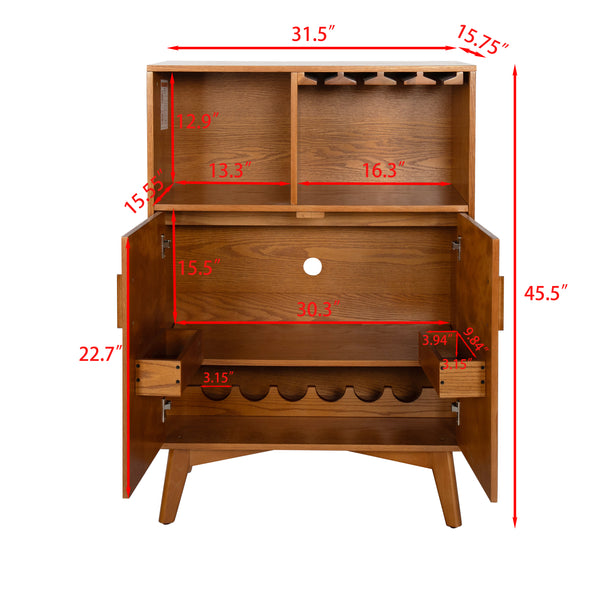 2-Door Wood Bar Cabinet (31'')