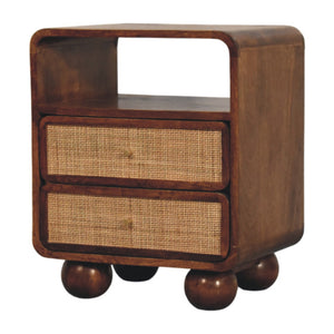 2-Drawer Solid Wood Nightstand (13'')