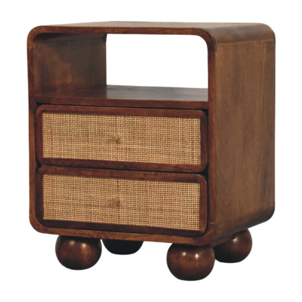 2-Drawer Solid Wood Nightstand (13'')