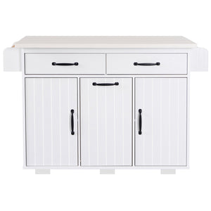 Multifunctional Rolling Kitchen Island (51'')