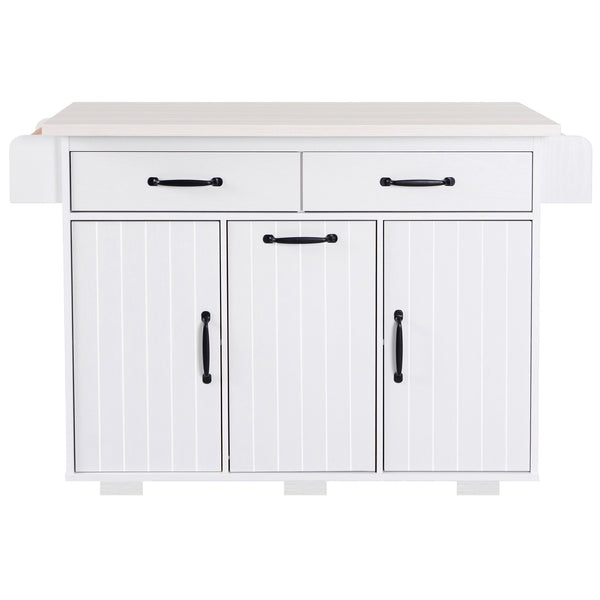 Multifunctional Rolling Kitchen Island (51'')