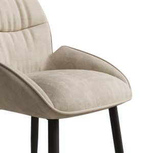 Velvet Upholstered Dining Chairs (Set of 2)