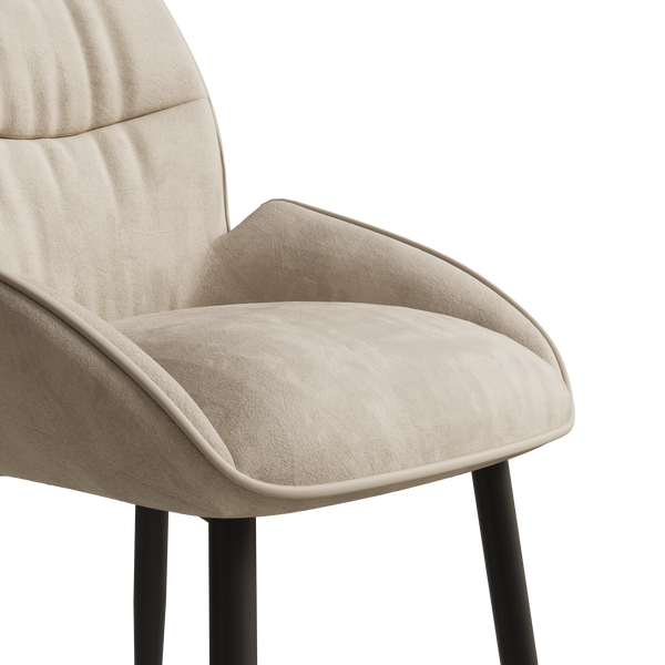 Velvet Upholstered Dining Chairs (Set of 2)