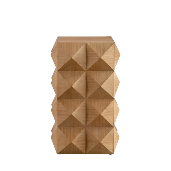 Retro Wooden Side Table (11'')