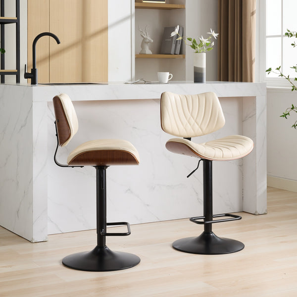 Wood Swivel Bar & Counter Stools (Set of 2)