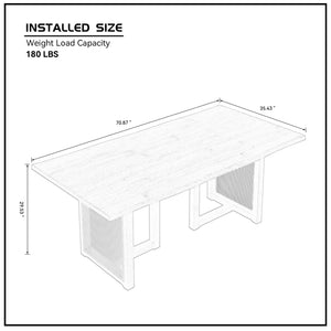 Rustic Wood Dining Table (70'', 86'')