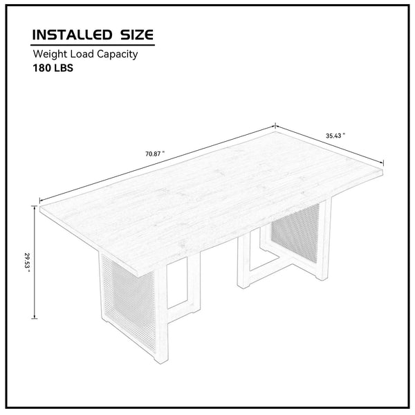 Rustic Wood Dining Table (70'', 86'')