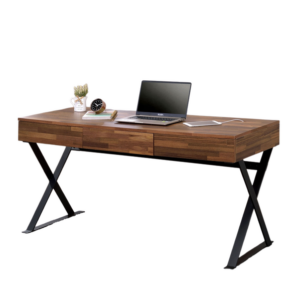 Industrial Computer Desk with Storage (59'')