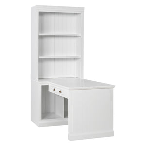 Modern Writing Desk with Bookshelf (35'')
