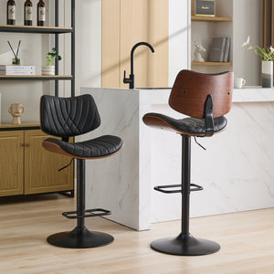 Wood Swivel Bar & Counter Stools (Set of 2)