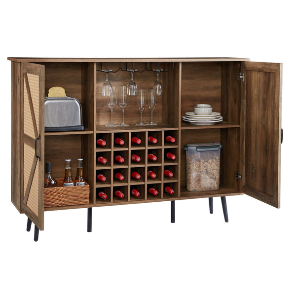 Rustic 2-Door Bar Cabinet (55'')