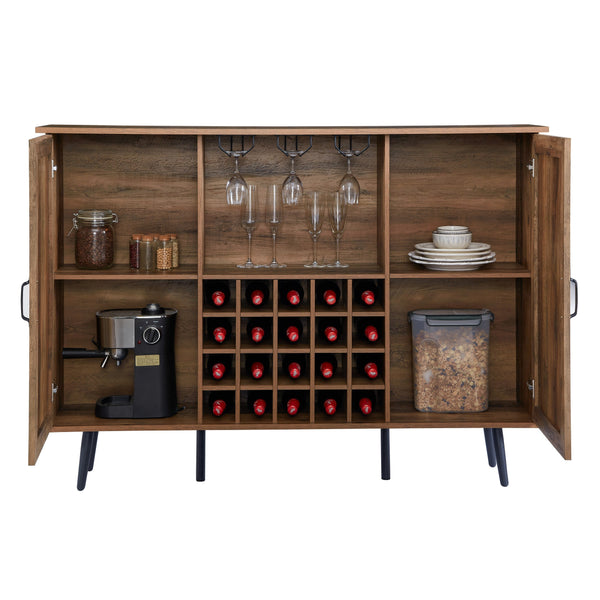 Rustic 2-Door Bar Cabinet (55'')