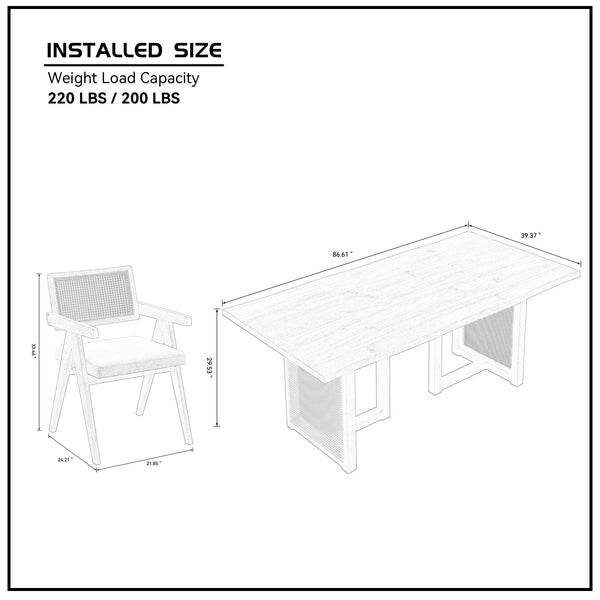 5-Piece Dining Set (70'', 86'')