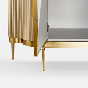 Fluted Marble Top Buffet (59'')