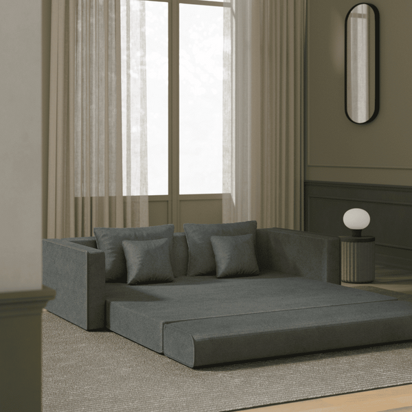 Snooly Convertible Corduroy Sleeper Sofa (82'')