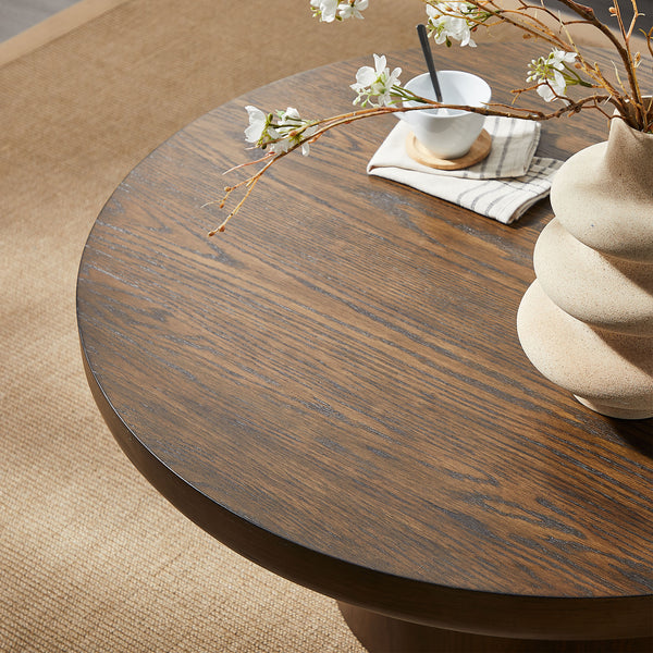 Round Wood Coffee Table (36'')