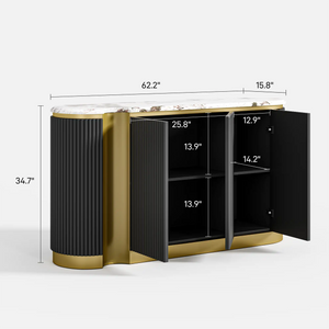 Oval Grooved Buffet (62'')