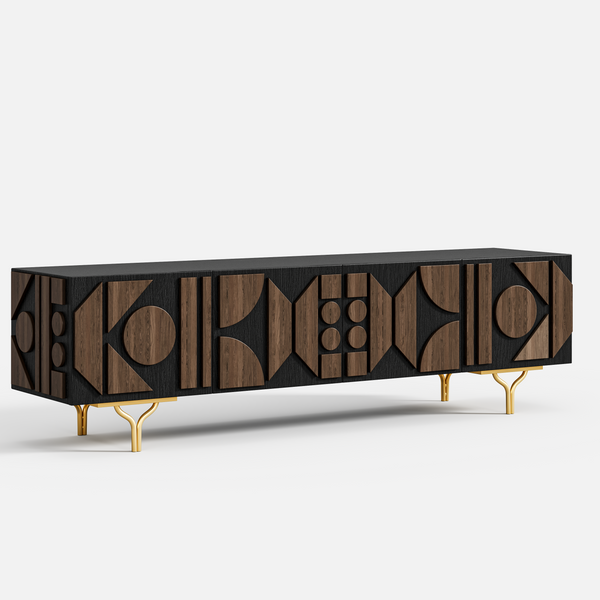Carved Pattern Media Console (70'')