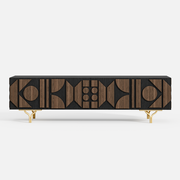 Carved Pattern Media Console (70'')