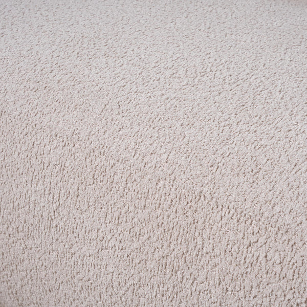 Capri White Bouclé Curved Sectional Sofa (101")