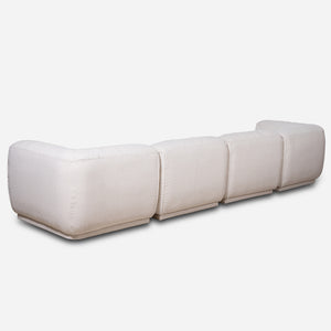 Eden White Chenille Modular Sectional Sofa (146")