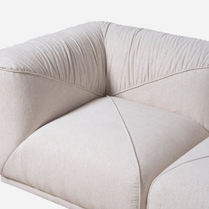 Eden White Chenille Modular Sectional Sofa (146")