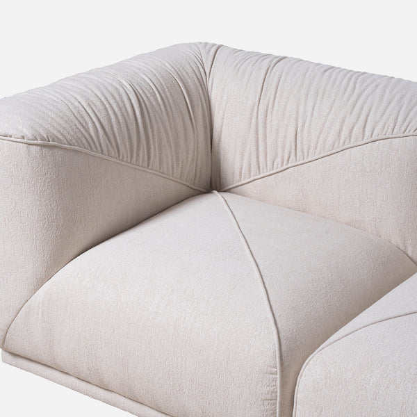 Eden White Chenille Modular Sectional Sofa (146")