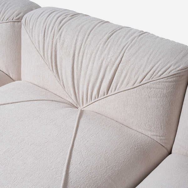 Eden White Chenille Modular Sectional Sofa (146")