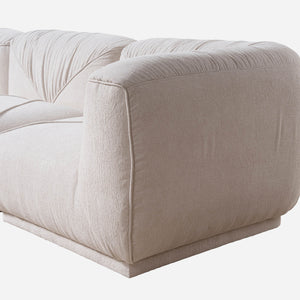 Eden White Chenille Modular Sectional Sofa (146")