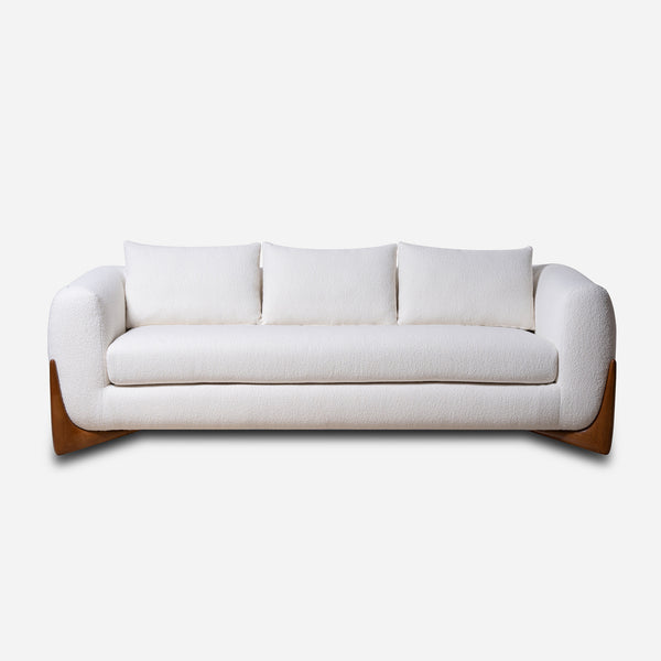 Maeve White Modern Sofa (86")
