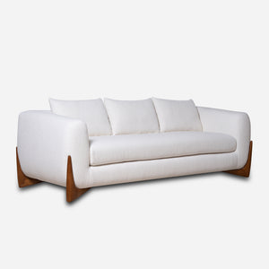 Maeve White Modern Sofa (86")