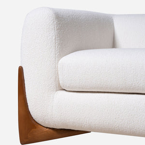 Maeve White Modern Sofa (86")