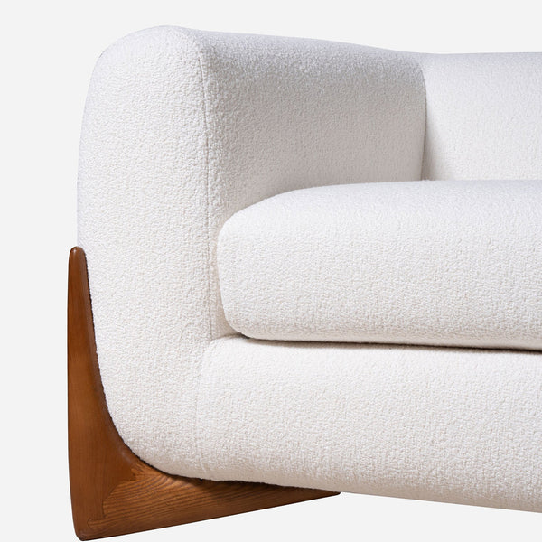 Maeve White Modern Sofa (86")
